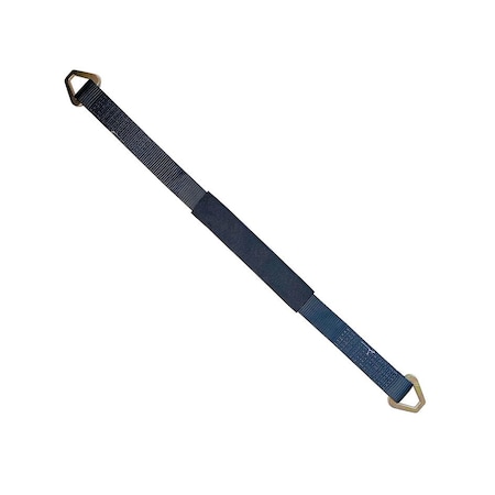 Tie 4 Safe 2" x 21" Axle Straps w/ Sleeve & D Rings, WLL: 3, 333 lbs., PK8 RT41A-21M18-BLK-C-8